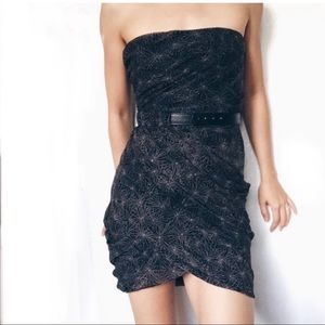 Elizabeth & James 100% silk strapless dress